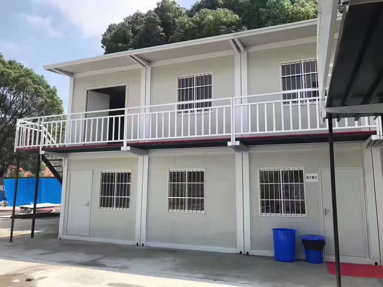 石家莊靈壽縣出售焊接式彩鋼房定制二層打包箱臨建房搭建