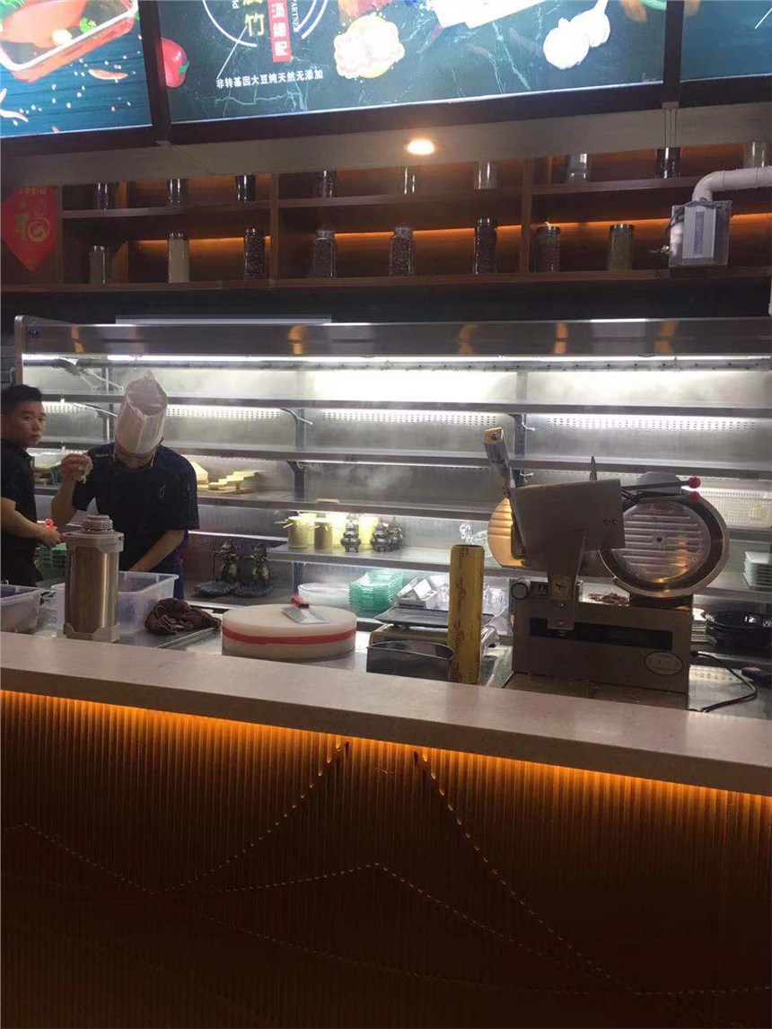 火鍋店不銹鋼菜品加濕展示柜冷風(fēng)柜定制