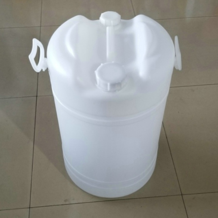 兩個(gè)口60升塑料桶一大一小雙口60L塑料桶白色桶 洗滌化料用包裝桶