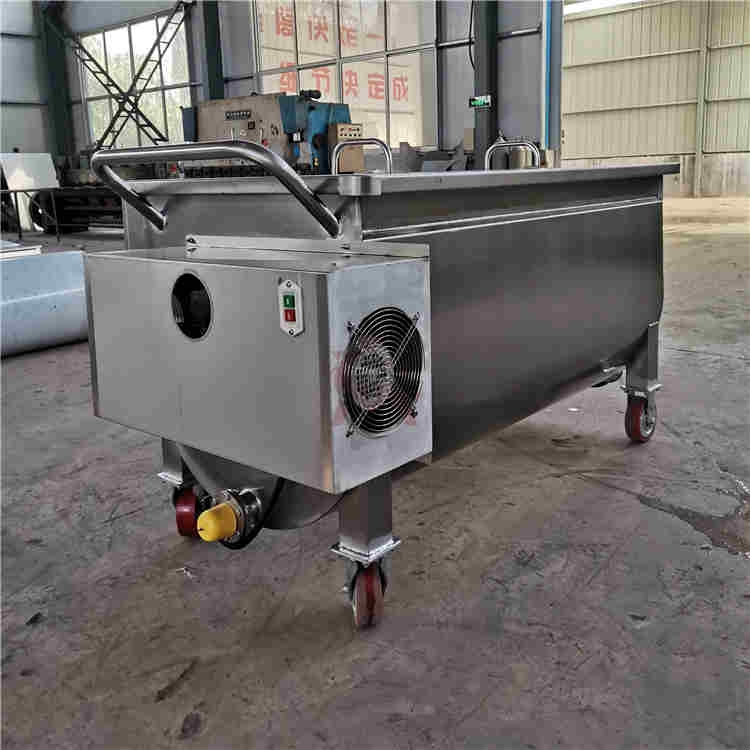 電加熱保溫火鍋底料醬料加工攪拌料車(chē)物料周轉(zhuǎn)運(yùn)輸料車(chē)