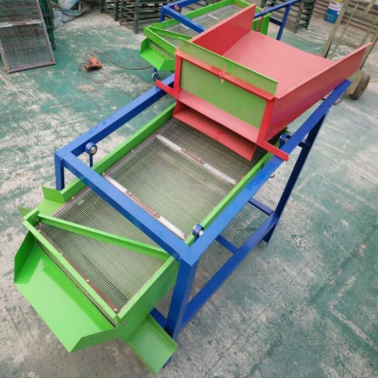 糧食去雜質篩選機 小型多功能振動篩小麥水稻風選機