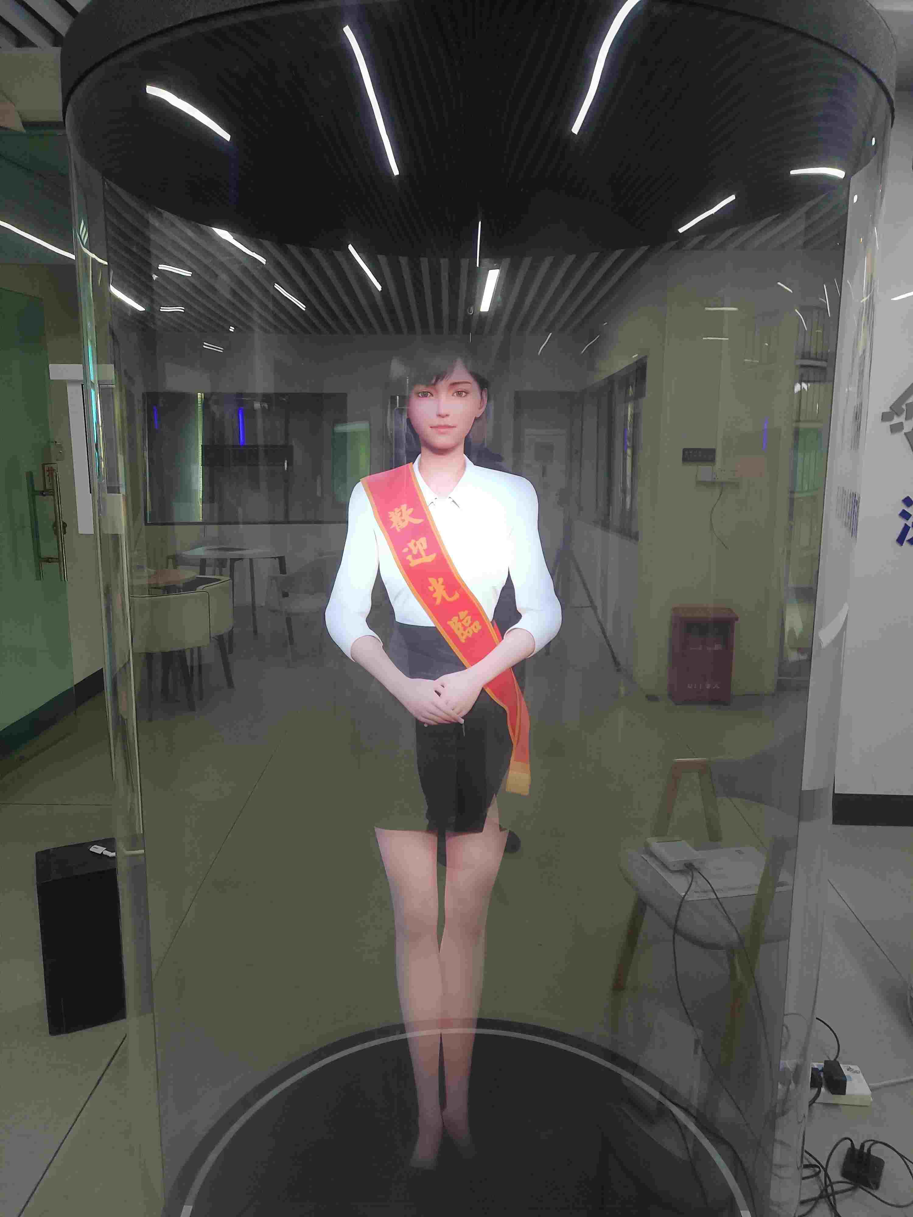 仿真數(shù)字人/櫥窗門店展示/全息虛擬人尺寸大小廠家支持定制