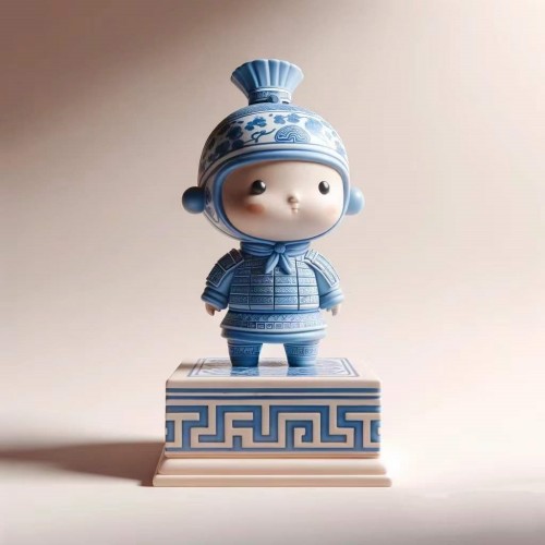 浙江櫥窗不銹鋼擺件 陶瓷秦俑雕塑 一群快樂的陶瓷俑
