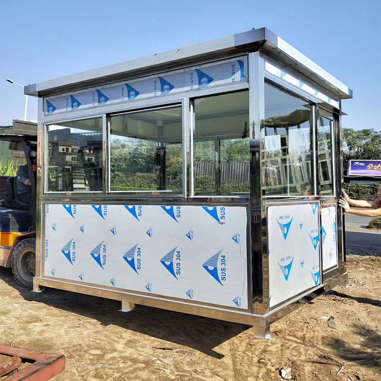 太原現(xiàn)貨不銹鋼崗亭 戶外保安亭 停車場收費崗亭 站臺崗亭