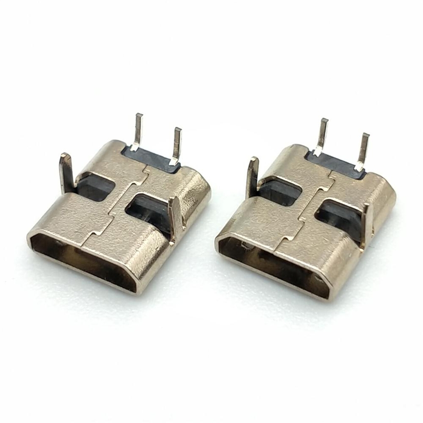 MICRO USB 2P母座90度插板直邊黑膠加長(zhǎng)腳3.0 簡(jiǎn)易式充電專(zhuān)用