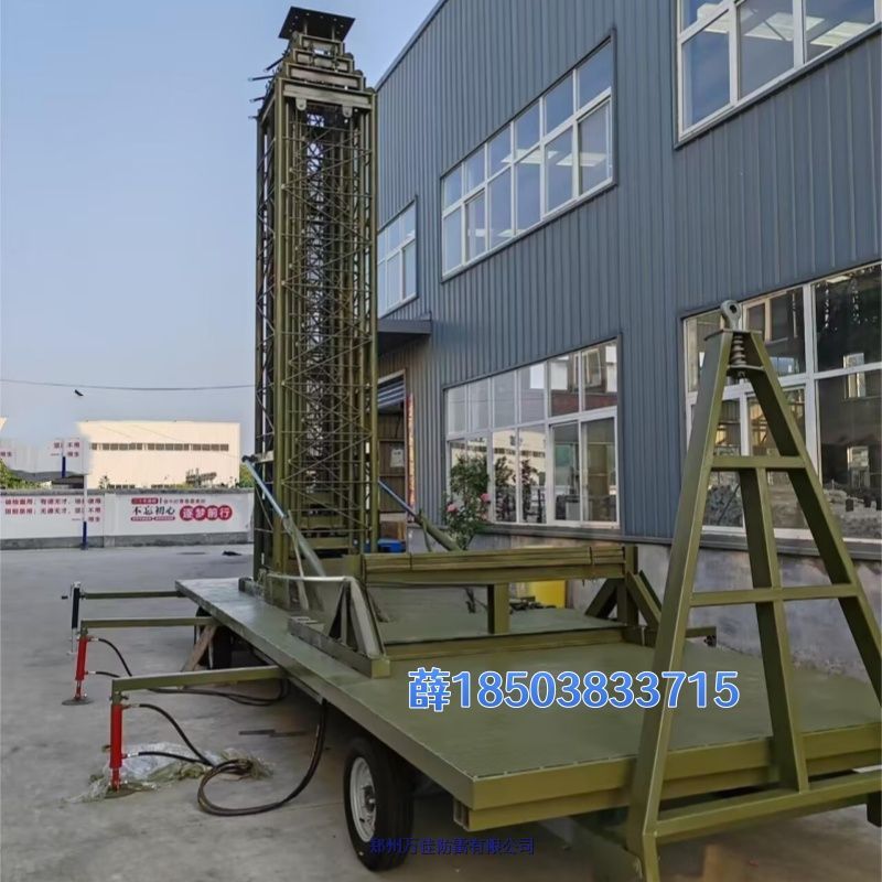 61米大承重伸縮塔,自立式車載電動(dòng)升降支架,氣動(dòng)自鎖升降照明桿