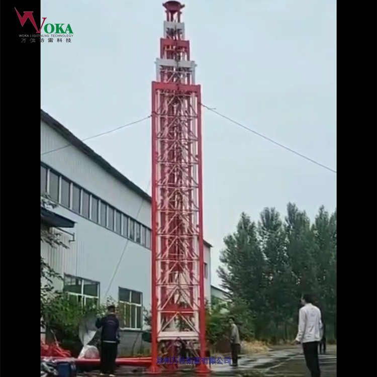 55米車載倒伏升降塔,可放倒升降式避雷塔,應急設(shè)備升降桅桿