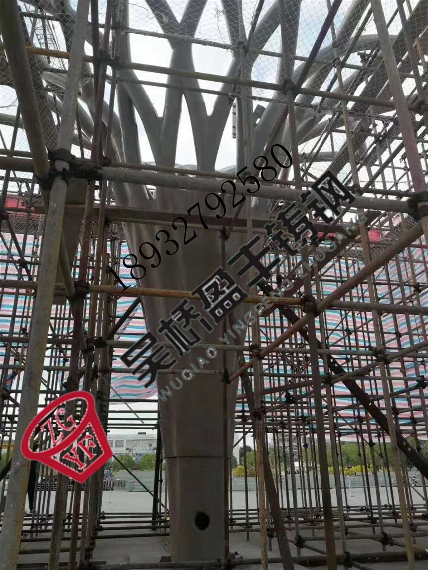 雨棚鑄鋼節(jié)點現場安裝