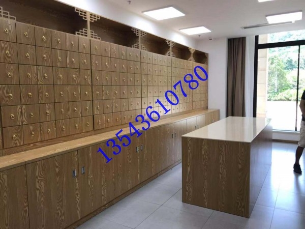 佛山中醫(yī)館中式藥柜中醫(yī)館坐診臺(tái)藥柜展示柜定制