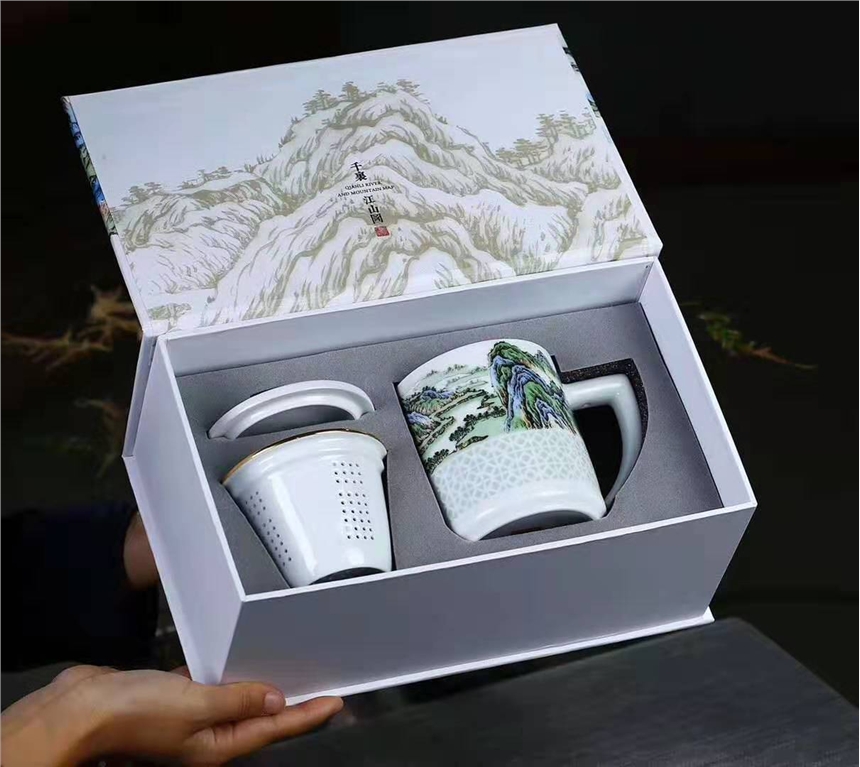 陶瓷茶杯 辦公室會議老板杯陶瓷杯子