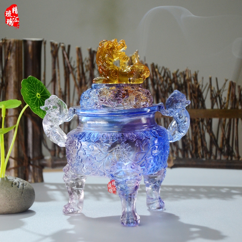 古法琉璃香爐 盤香爐香薰?fàn)t 廣州琉璃生產(chǎn)批發(fā)廠家