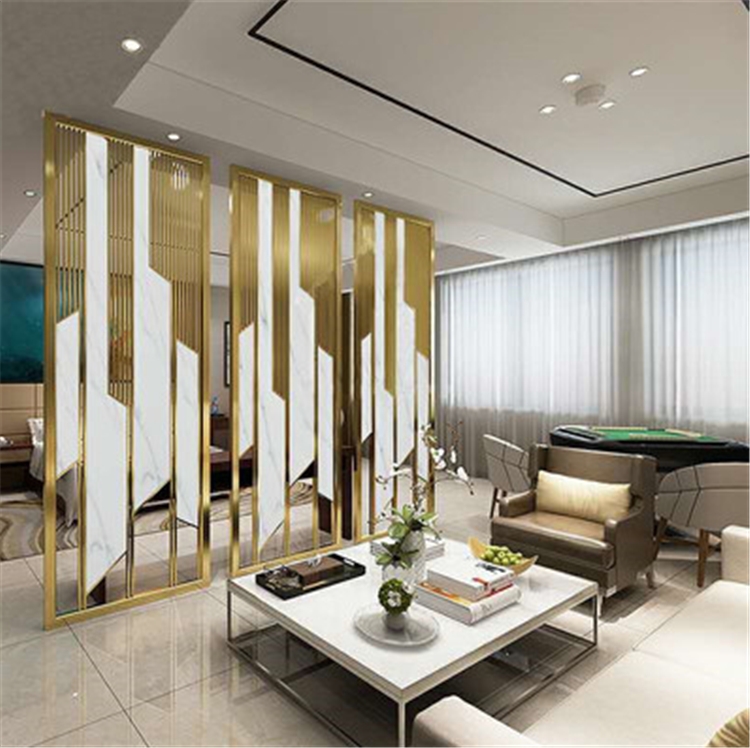 騎航金屬不銹鋼制品，不銹鋼屏風(fēng)廠家直銷批發(fā)，不銹鋼客廳屏風(fēng)隔斷
