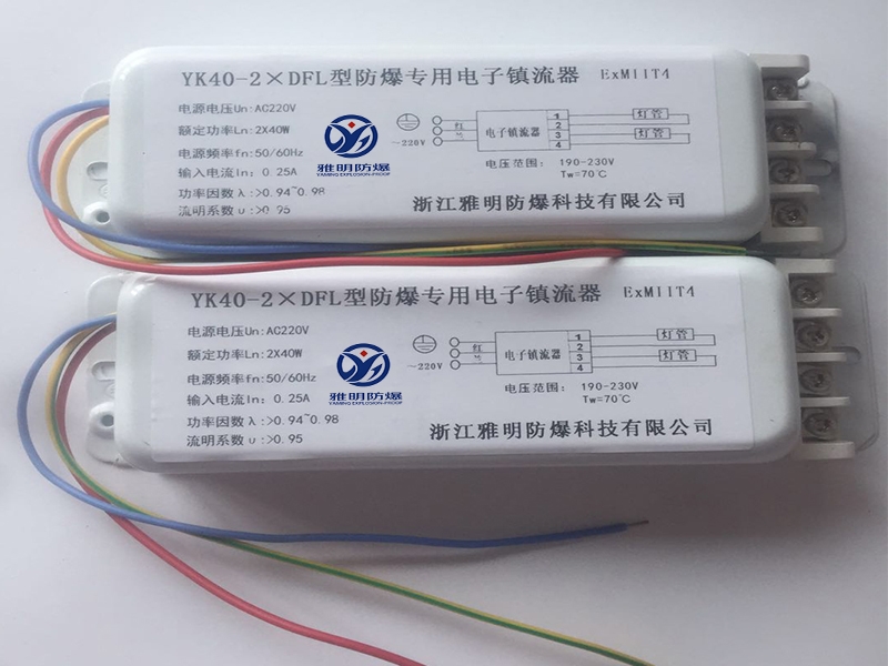 YK40-2xDFL型一托二防爆電子鎮(zhèn)流器價格