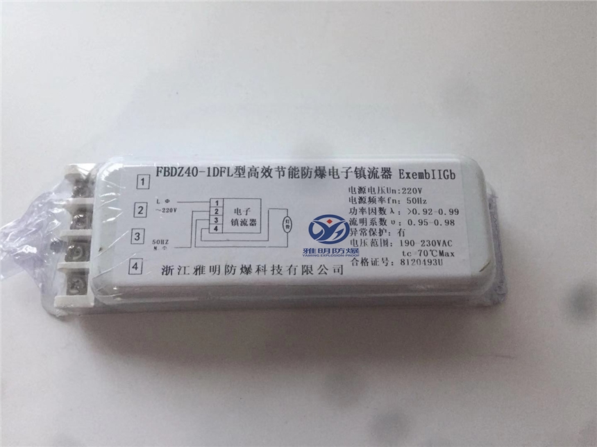 YK40-1DFL高效節(jié)能防爆電子鎮(zhèn)流器40W一托一單管專(zhuān)用