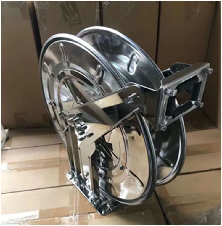 Y82210水卷管器軟管卷盤 自動伸縮 不銹鋼材質(zhì)食品級輸水工具爆款