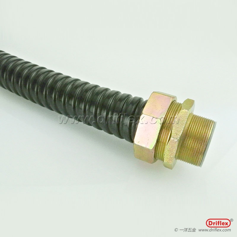 穿線用包塑金屬軟管配鋅合金端接式接頭連接設(shè)備或機(jī)箱