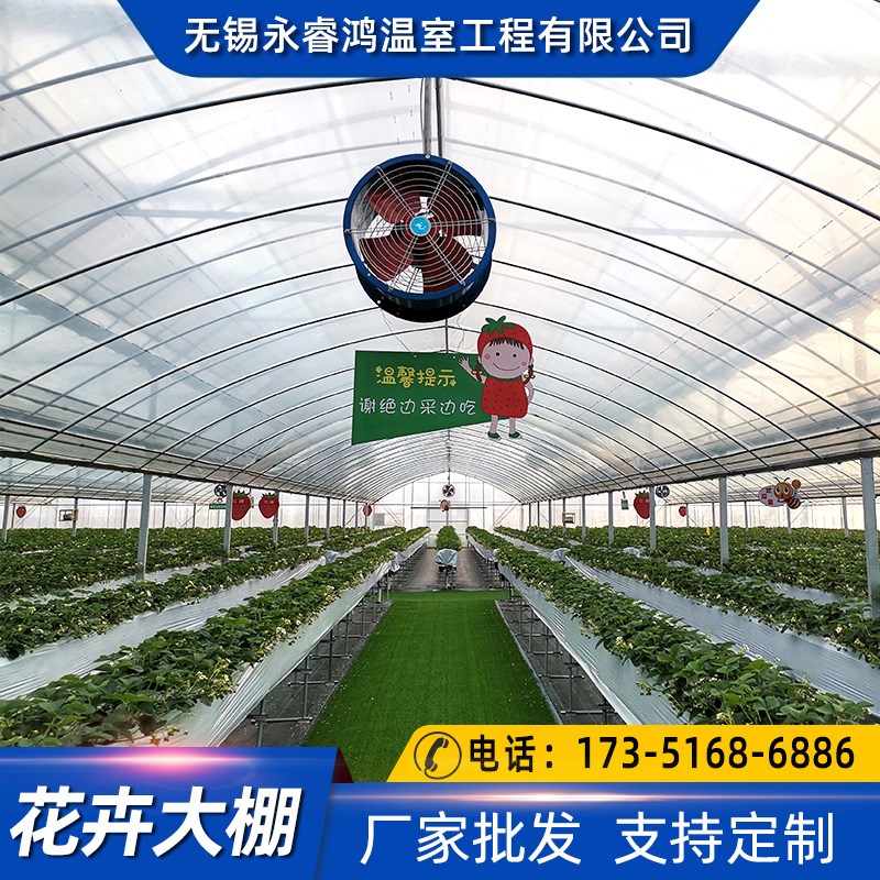 大棚鋼管陽光板連棟溫室大棚按需定制