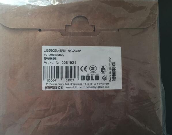 DOLD安全繼電器0048717 BD5935.48/61 AC50/60HZ 230V