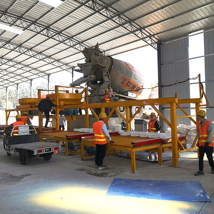 豫龍牌小型預制構件布料機 水泥砌塊預制機械全面介紹