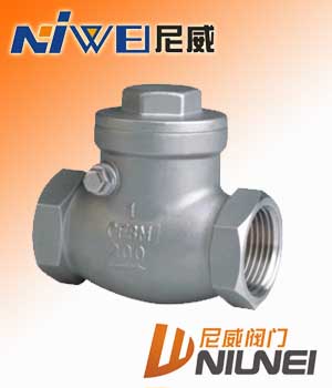 H14W不銹鋼內(nèi)螺紋旋啟式止回閥，內(nèi)螺紋止回閥，旋啟式止回閥