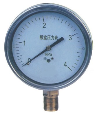 YE-100B、150B系列不銹鋼膜盒壓力表