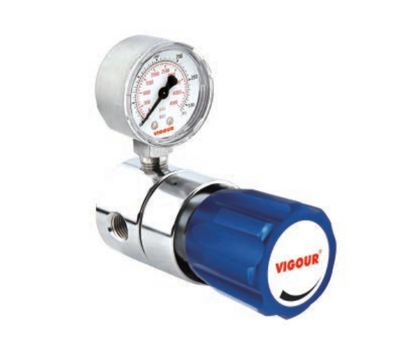 德國(guó)vigour減壓閥，單表，輸出量程0-5Mpa，接頭1/4NPT