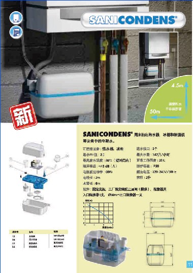 法國(guó)SFA空調(diào)冷凝水排水器污水提升器升利凝凈SANICONDENS