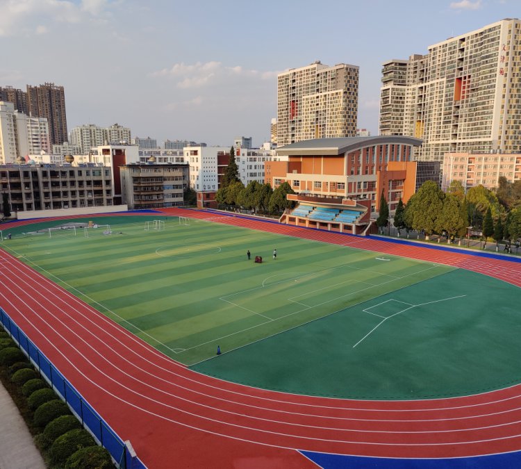 運動場透氣跑道幼兒園公園EPDM地面PU地面人工草坪