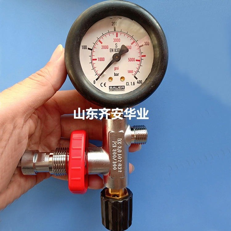 河北化工廠消防供應BAUER空氣填充泵JUNIORII壓力表高壓充氣管