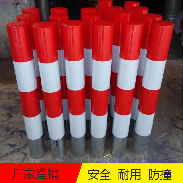 道路路口金屬固定防撞柱活動(dòng)預(yù)埋警示柱鍍鋅鋼管道口路樁