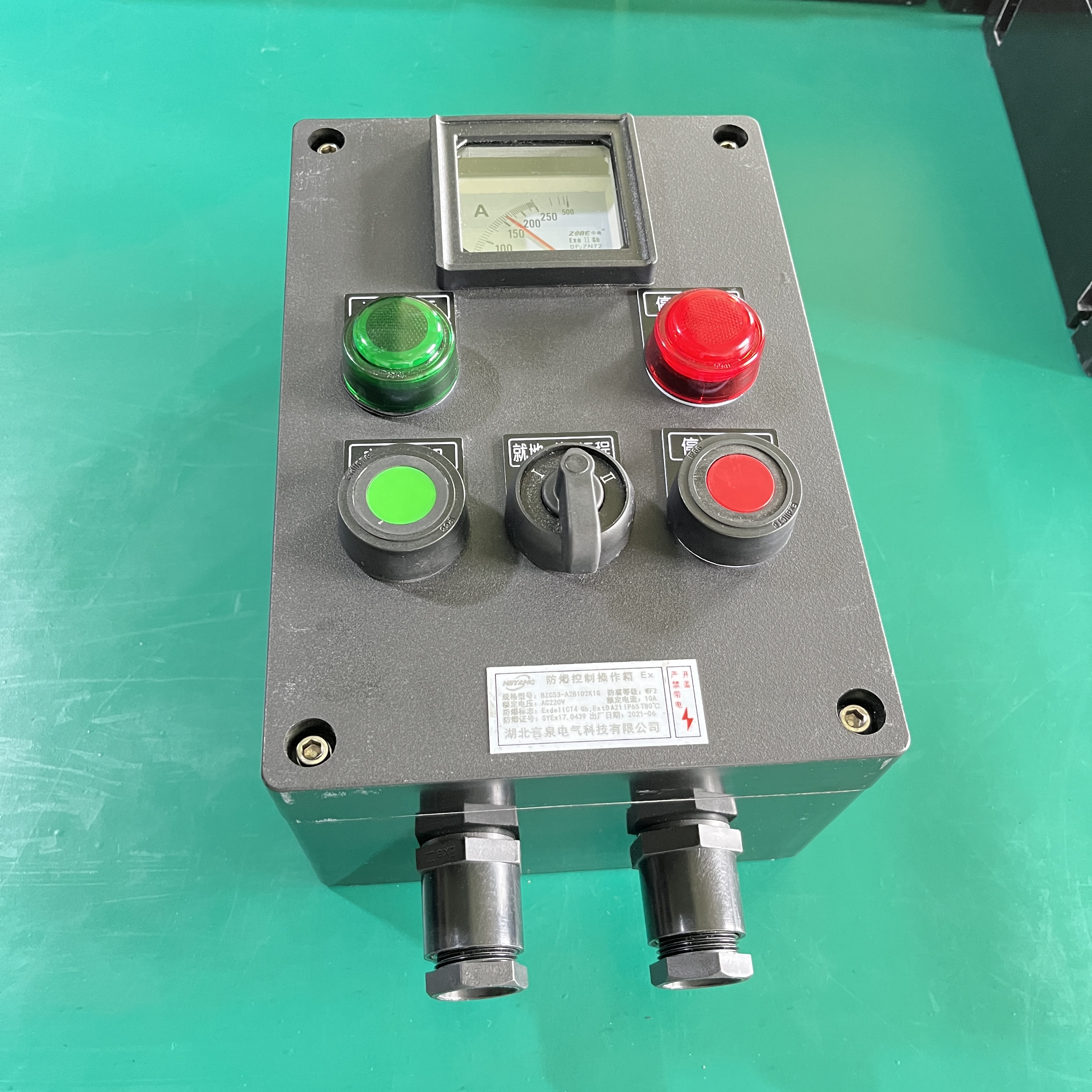 BZC8050-A2D2K1B1G防爆防腐操作柱壁掛式兩鈕兩燈1開(kāi)關(guān)1表