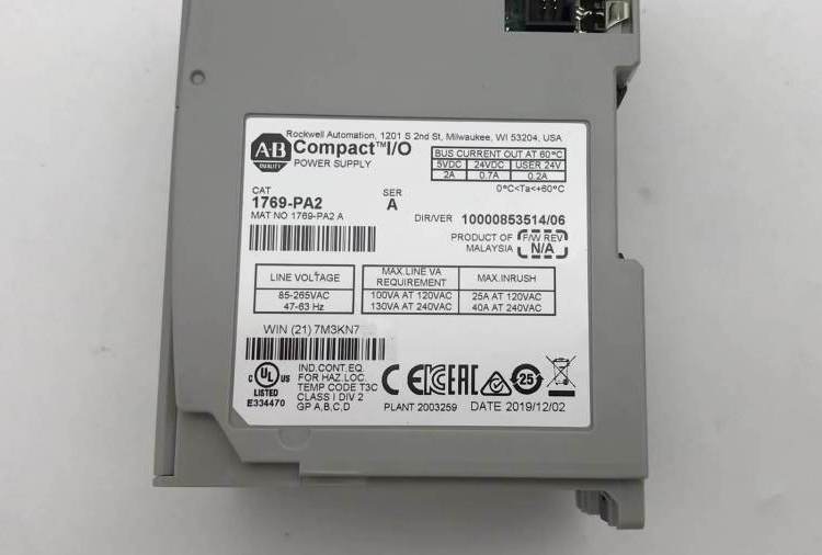 AB羅克韋爾1769-PA21769-PA4電源模塊全新原裝正品現貨