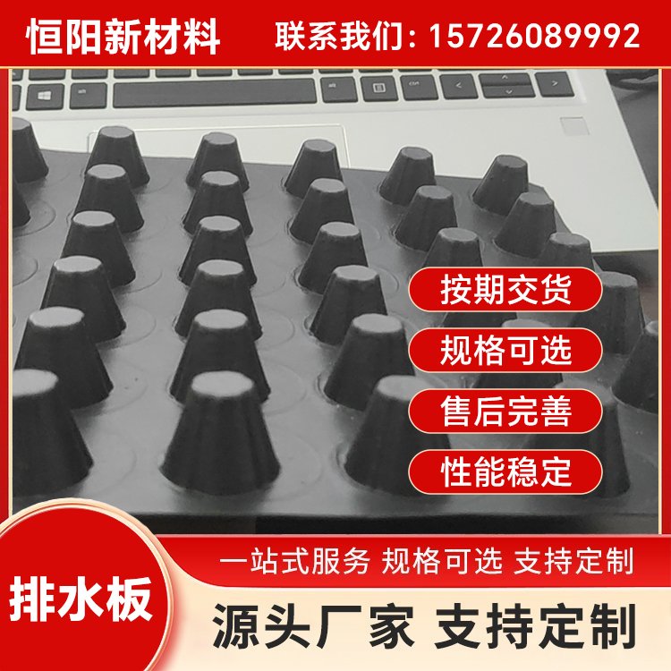 恒陽(yáng)新材料定制蓄水排水板道路路基隧道黑色防潮板壽命長(zhǎng)久
