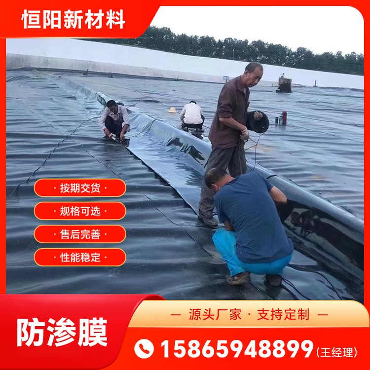 恒陽新材料HDPE土工膜廠家養(yǎng)殖場(chǎng)尾礦庫沼氣池水產(chǎn)養(yǎng)殖黑色防滲膜