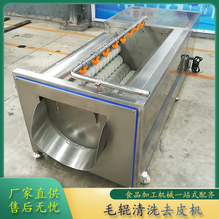 批發(fā)土豆去皮清洗機(jī)商用洗菜機(jī)木薯洋蔥去皮機(jī)毛刷毛輥清洗設(shè)備