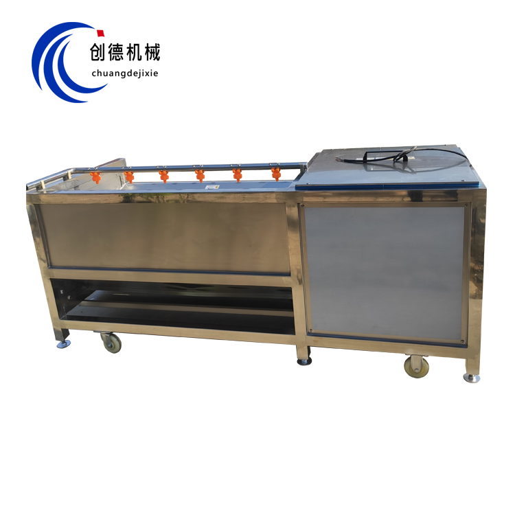 創(chuàng)德不銹鋼辣菜疙瘩毛輥去皮清洗機(jī)根莖類去泥去皮設(shè)備