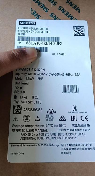 TӴG120C׃l(bio)QģK1.5kW6SL3210-1KE14-3UF2