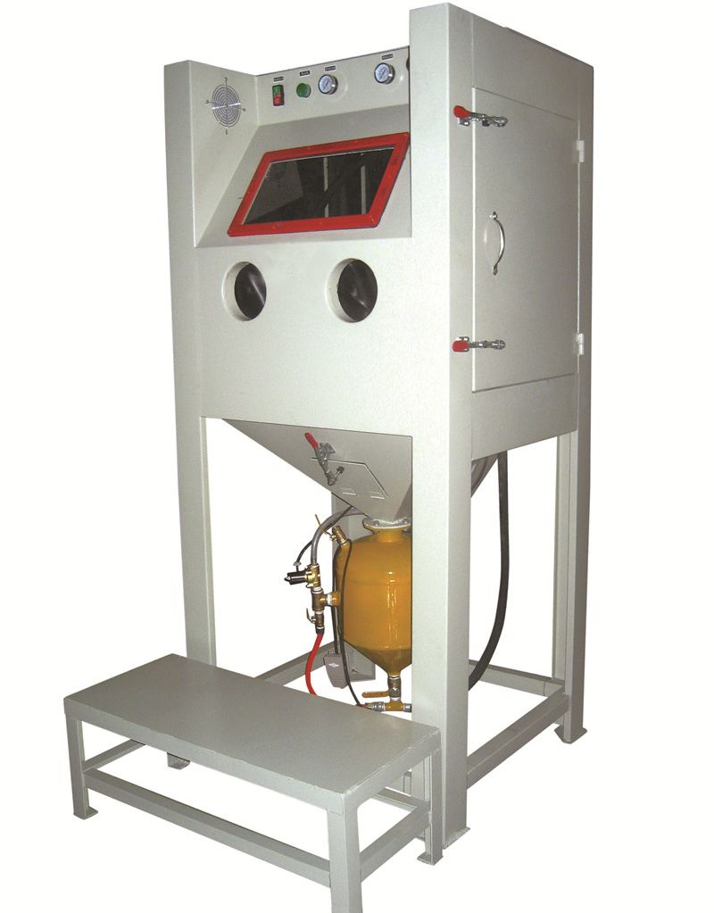焊接件除銹除焊斑高壓噴砂機(jī)箱式直壓手動噴砂機(jī)