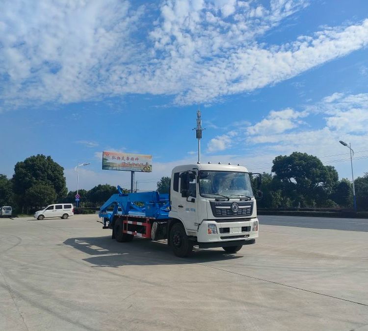 國六筒倉背罐車系列帶吊臂可調整位置及方向