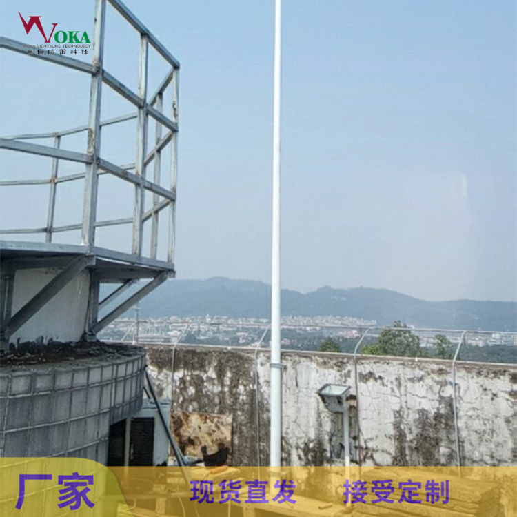 18米天線場(chǎng)高強(qiáng)度玻璃鋼避雷針，GH防側(cè)閃接閃桿，GFL鋼結(jié)構(gòu)避雷塔