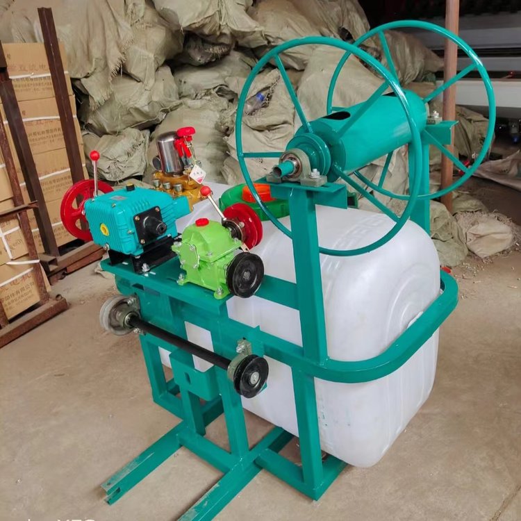 拖拉機后懸掛噴藥機自動纏管打藥機折疊噴桿傳動軸皮帶輪可定制