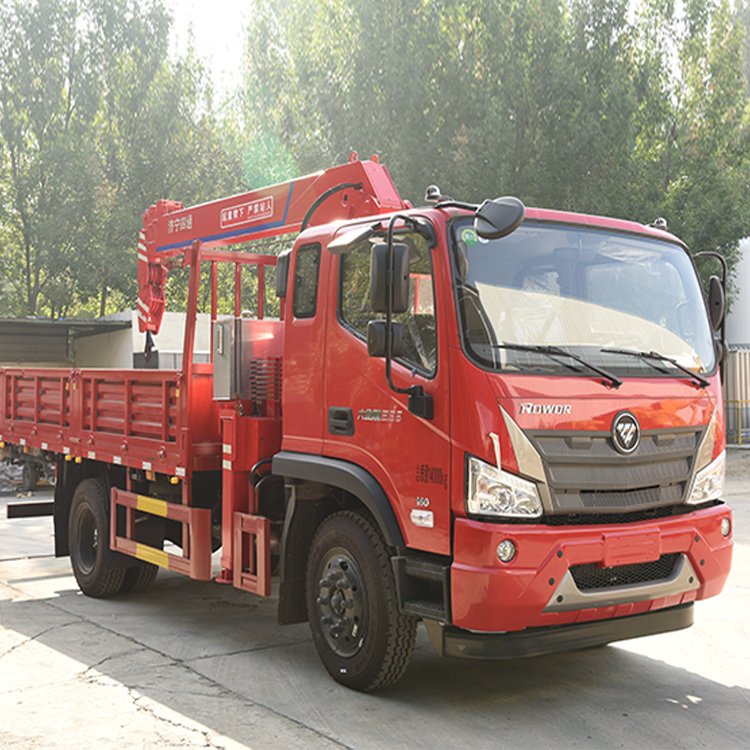 福田5噸黃牌隨車(chē)吊河道挖沙工程建設(shè)用吊運(yùn)一體運(yùn)輸車(chē)動(dòng)力強(qiáng)勁