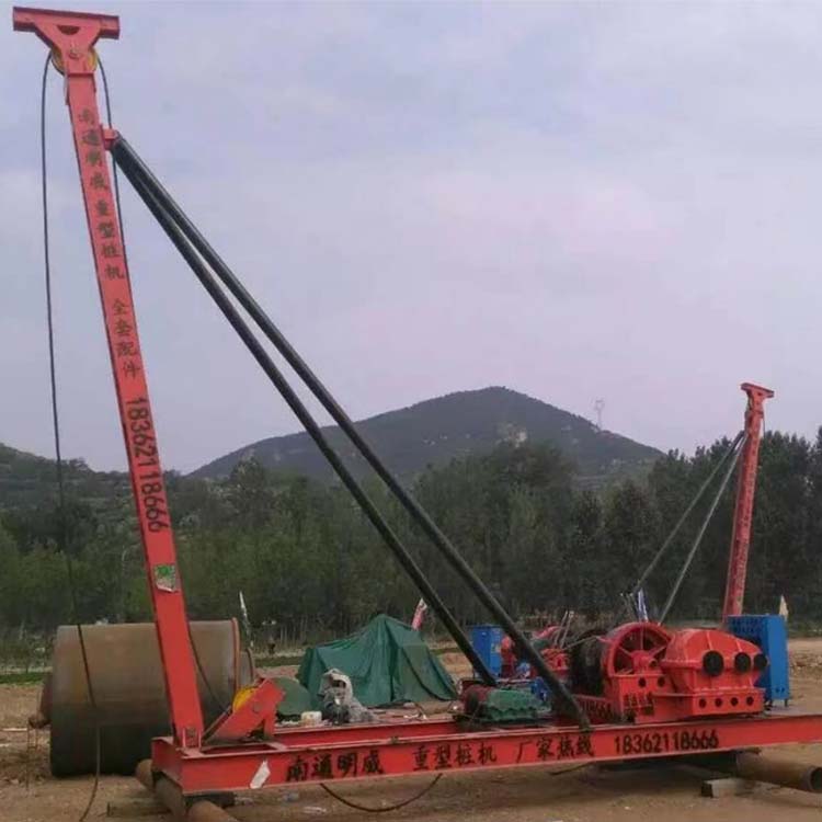 CK系列沖孔打樁機廠家批發(fā)手拉沖擊鉆機出口型號