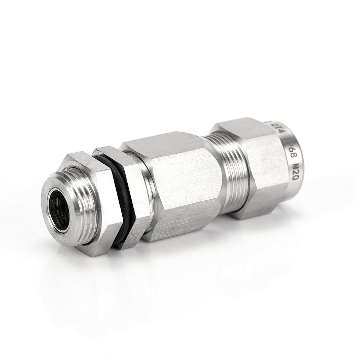 佐觀防爆填料函304不銹鋼材質ExdIIC隔爆型防腐防水NPT1\/2M20*1.5