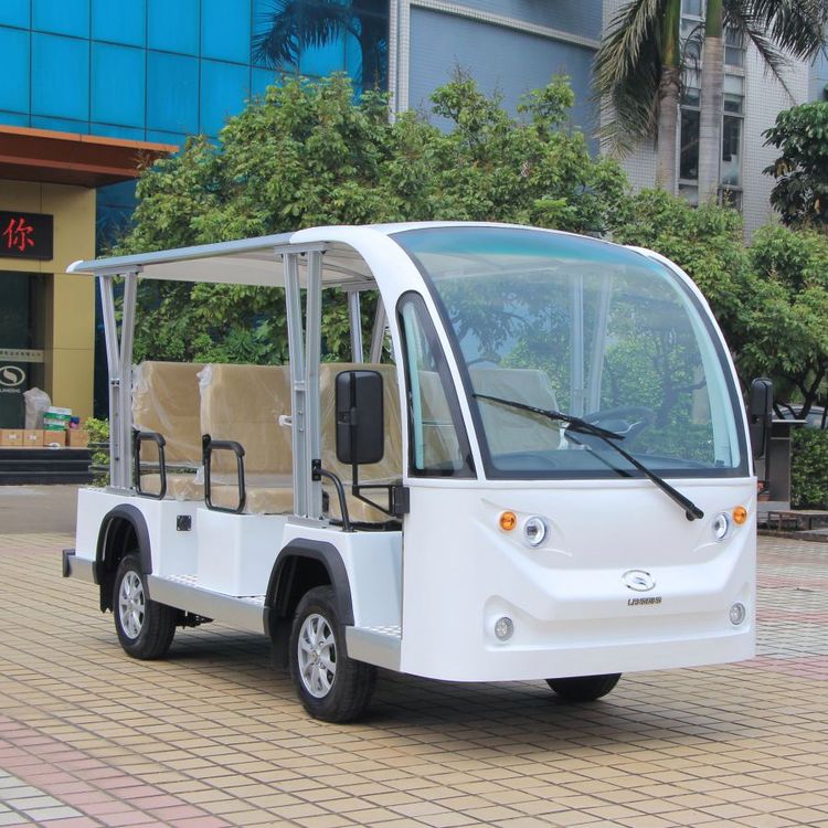 朗晴新款8座電瓶觀光旅游車開放式電動四輪車擺渡車