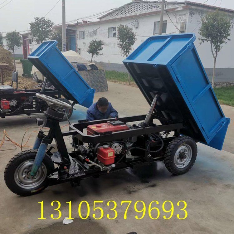 拉砂漿液壓自卸車工地工程載貨運(yùn)電瓶三輪車農(nóng)用自卸三輪車