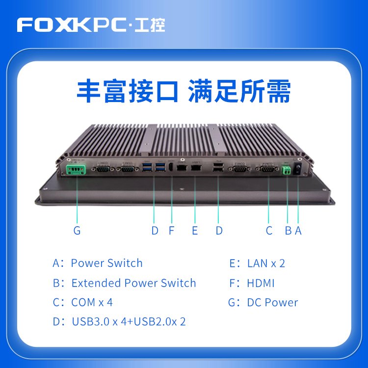 FOXKPC工控一體機(jī)工業(yè)電腦自動化控制設(shè)備15寸接口豐富