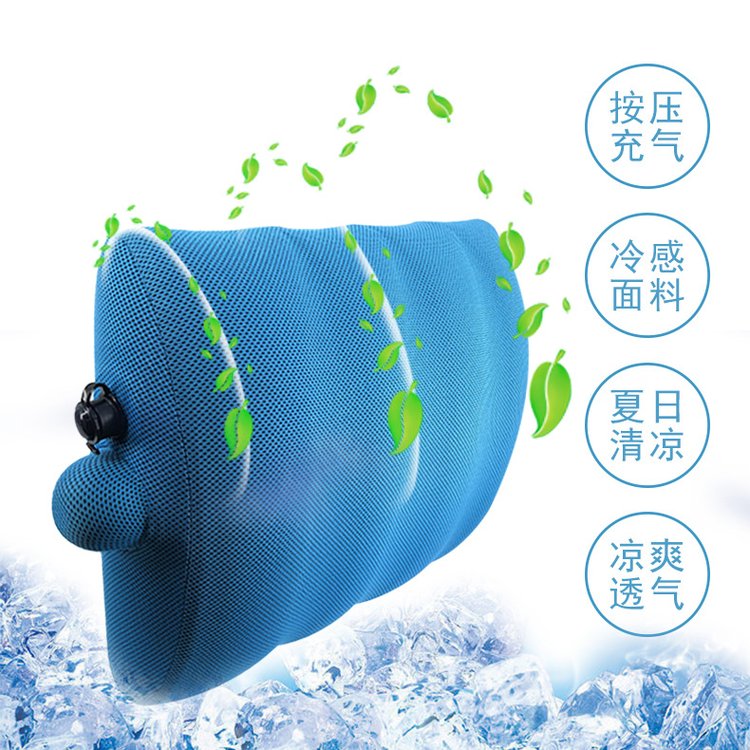 飛機(jī)旅行護(hù)腰充氣枕頭辦公午睡枕椅子靠背墊靠枕定制