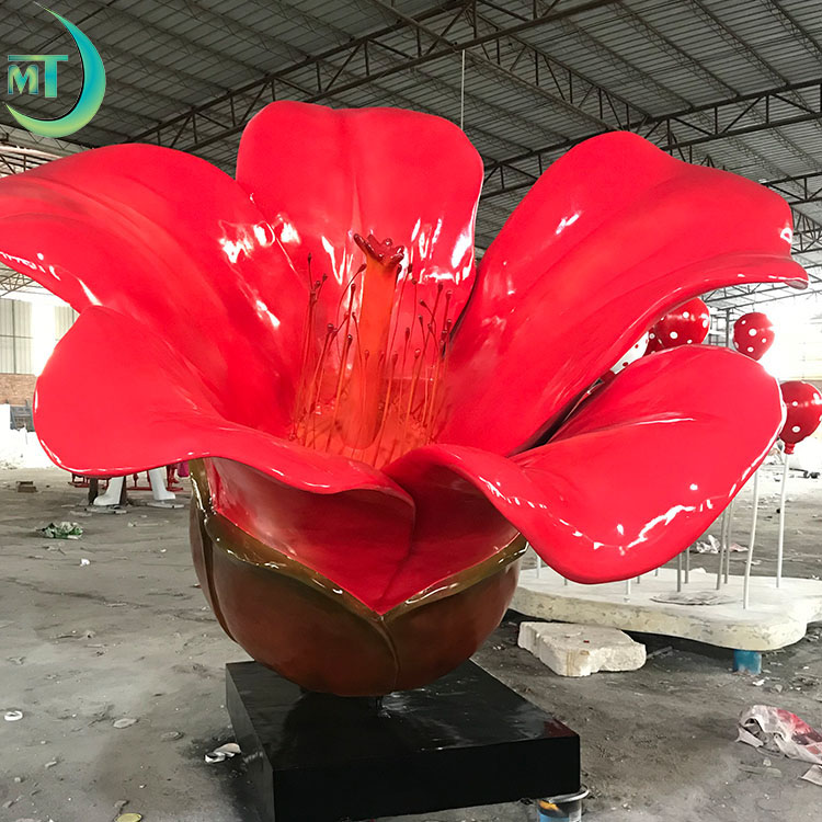 蔬菜植物造型雕塑名圖玻璃鋼木棉花雕像標(biāo)語宣傳耐腐蝕防雨防曬
