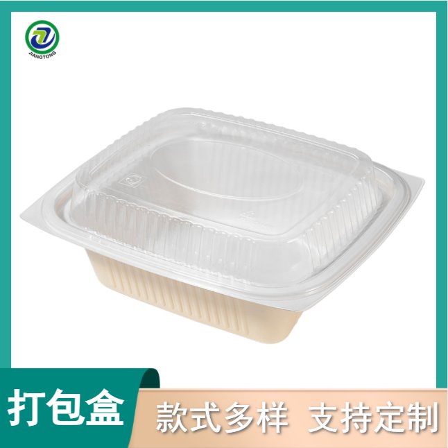 江通環(huán)保CH-08餐飲打包盒外賣(mài)沙拉輕食帶蓋方形包裝